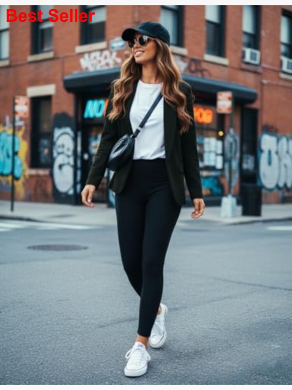 Slim Fit Blazer with Lapel Collar, Open Front, Polyester Elastane Blend - Picture 2 of 7